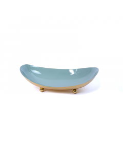 Gilded plated serving dish