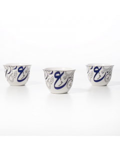 Set of 12 letters of coffee cups
