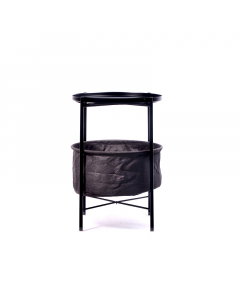 Serving table + black basket