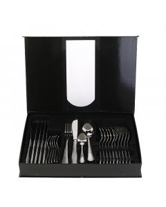 Spoon Bag 24 Pieces, Steel Silver
