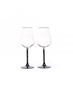 A set of Turkish crystal juice cups, 6 pieces, black