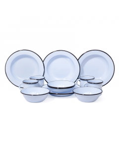 Ukrainian dinner set 12 pieces blue