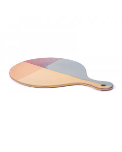 Round porcelain serving dish with small handle