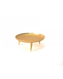 A small golden golden circular leg tray