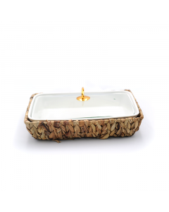 Rectangular porcelain serving dish