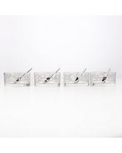 Dessert serving set 4 pieces + forks