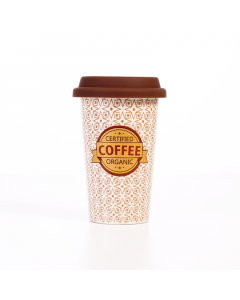 Ceramic cup with silicone cover