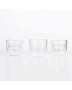 Glass coffee cup set