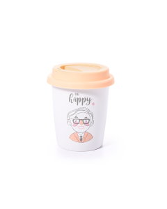Porcelain cup with lid