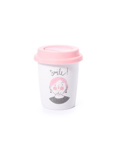Porcelain cup with lid