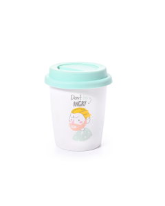 Porcelain cup with lid