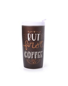 Double porcelain cup with lid