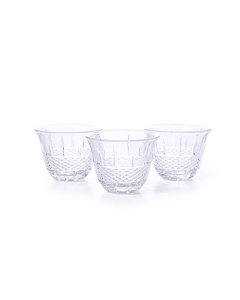 A set of 12-piece glass coffee cups