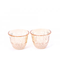 Set of coffee cups, 12 pieces, golden