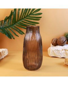 Black glass vase 12*25.5 cm