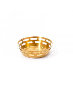 Small golden bread basket