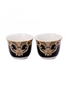 Set of 12 black coffee cups