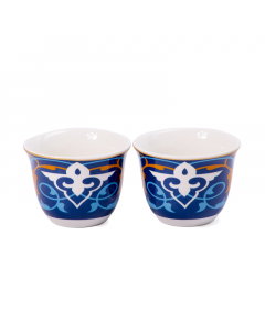 Set of 12 coffee cups blue