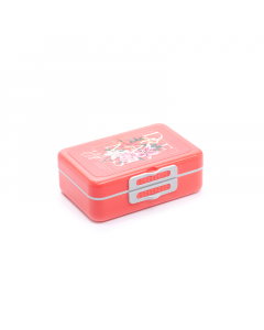 Pink plastic lunch box
