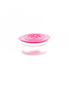 Pink glass bottle