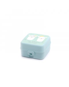 Green decorated plastic lunch box