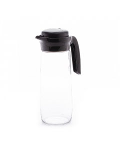 Glass jake with black plastic cover