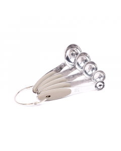 Set of steel measuring spoons, 5 pieces