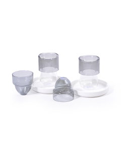 Gray teacup and tea set, 18 pieces