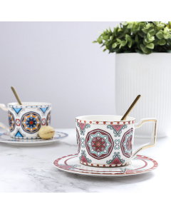 cup set with 2 tablets with the plate