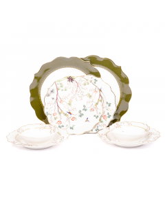 Dinner set 8 pieces, olive