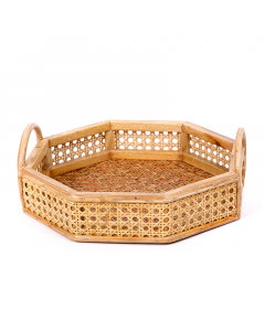 Wooden round serving tray