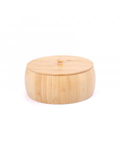 Wooden bowl with a lid, size 12.8 * 25