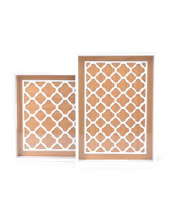 White wooden tofa set 2 pieces