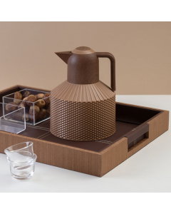 Linda thermos 1 liter brown wooden