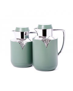 Silver green amjad thermos set