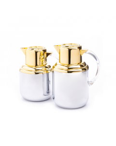 Ghaida thermos set, 2 pieces, golden and silver
