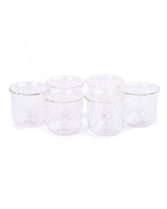 A set of double coffee cups, 6 pieces