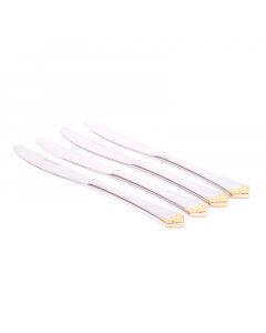 4 piece gilded dinner knife set