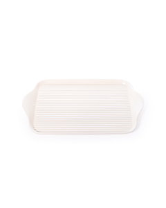 Beige ceramic serving dish
