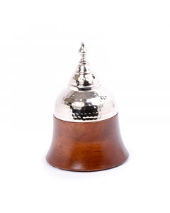 Domed wooden nickel serving bowl 13 cm