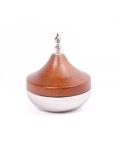 Wooden nickel serving bowl 14 cm