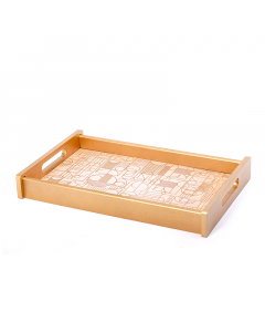 Golden medium decorative tray