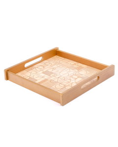 Gold jumbo square decorative tray