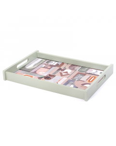 Green decorative tray