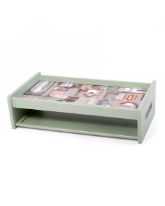 Green double decorative tray