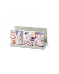 Green cotton napkin holder