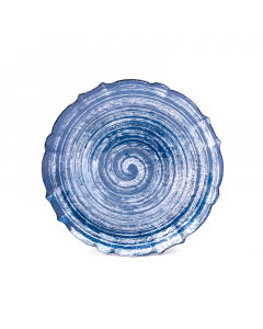 Silver blue glass plate