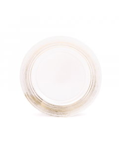 Gold white glass plate