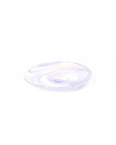 Small purple oval glass dish