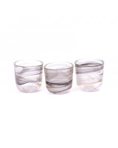 Small black brown mug set
